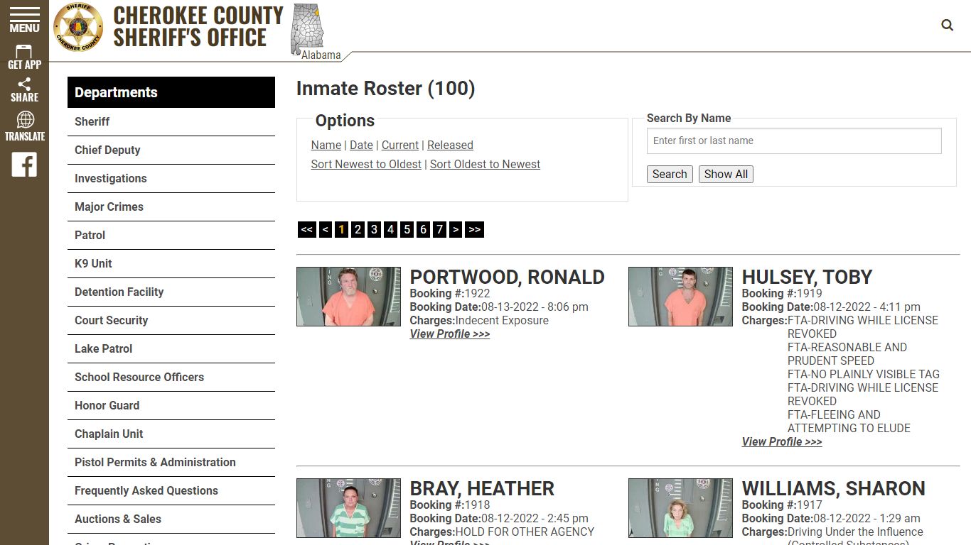 Inmate Roster - Cherokee County Sheriff AL